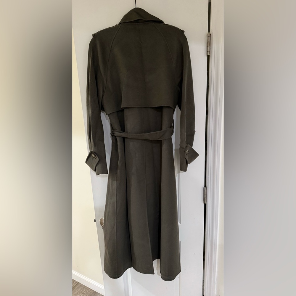 Massimo Dutti olive green coat small - Picture 6 of 14